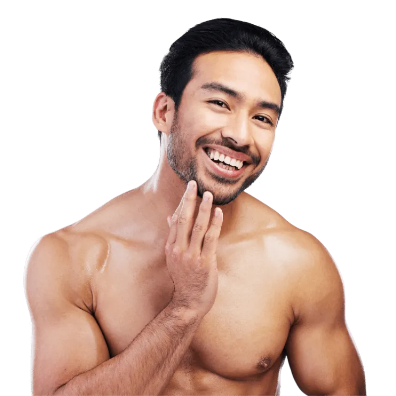 Male skin care model